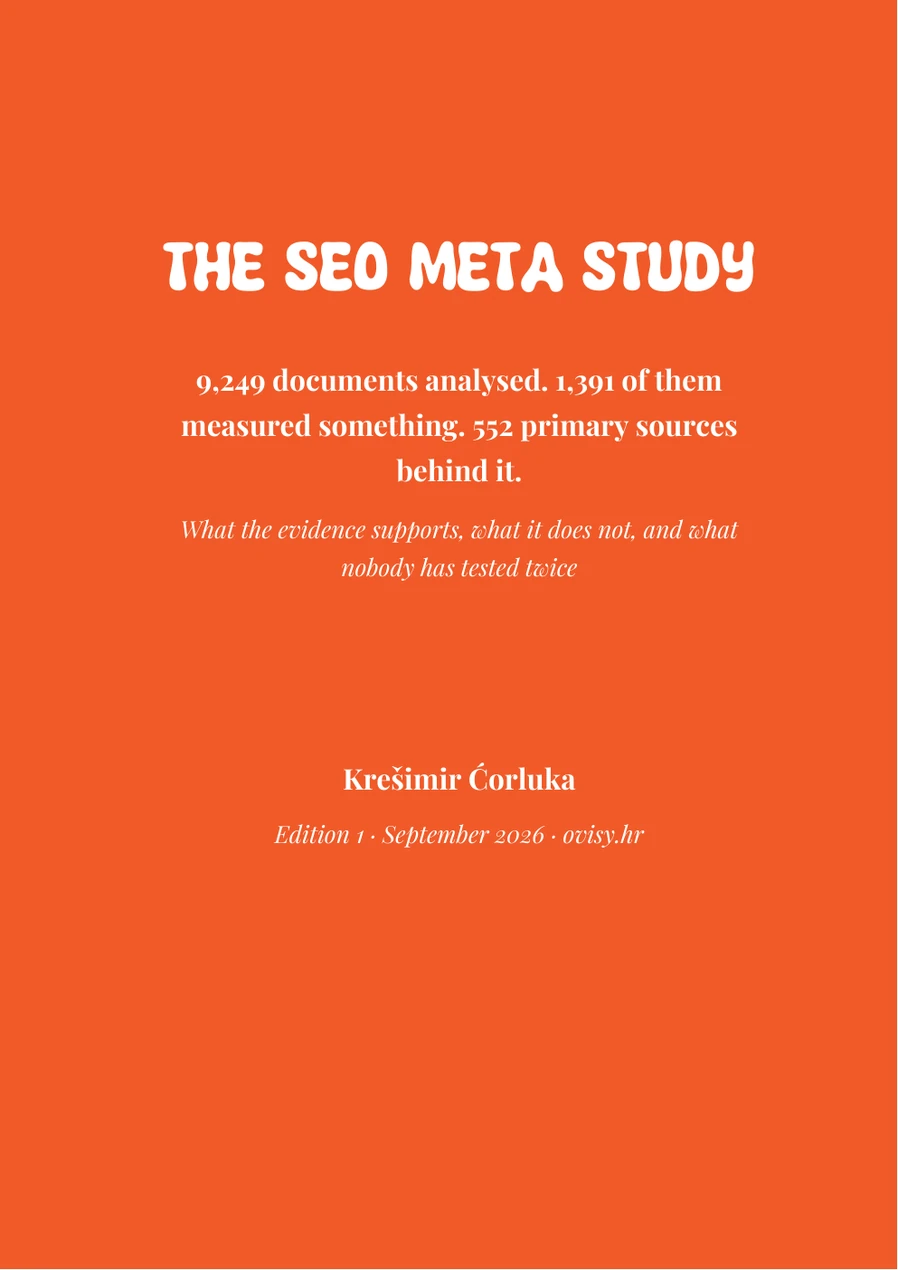 Naslovnica istraživanja The SEO Meta Study